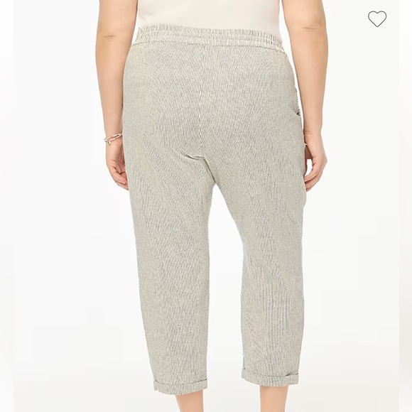J. Crew Striped linen-cotton blend drawstring pant NWT - Picture 6 of 11